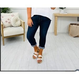 NWT Judy Blue Here Comes The Sun Capris Skinny Fit Women's 16W Stretch Jeans